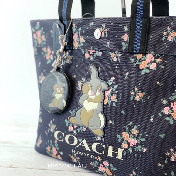 NWT COACH X Disney Limited Edition Thumper Tote Bag & Coin Bag Set - Picture 5 of 16